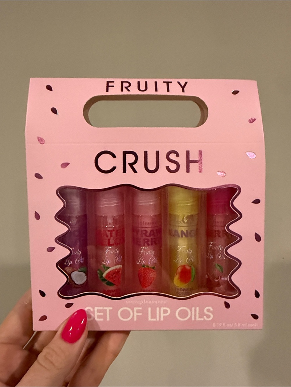 Fruity Crush 5 Piece Lip Oil Set - Simple Pleasures - No Cancels
